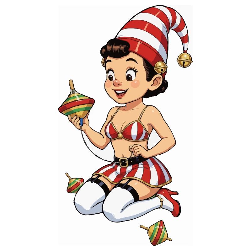 Leprechaun-Mädchen mit Kreisel