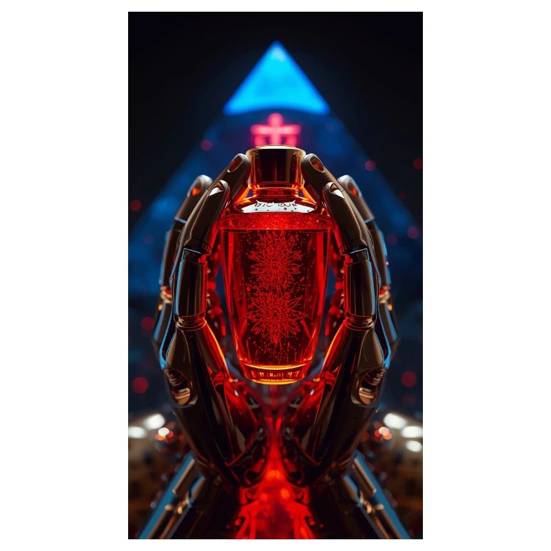 Roter Kristall RoboHände