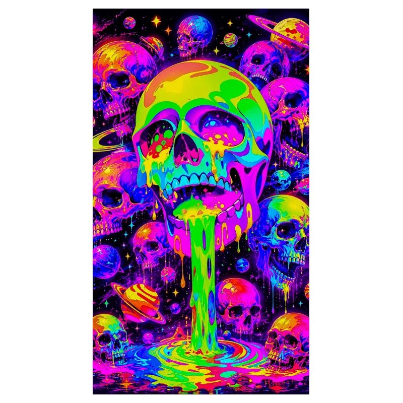 Psychedelic Neon Skeletons