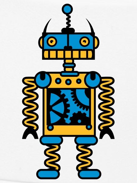 Ein Roboter mit Zahnräder