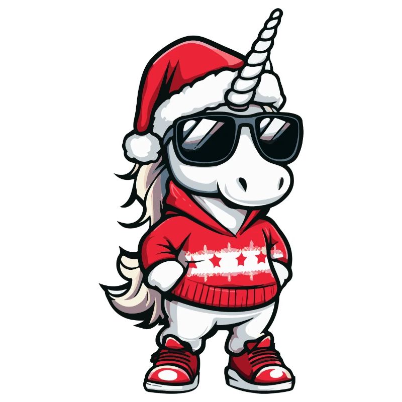 Einhorn Weihnachten Comic Cool