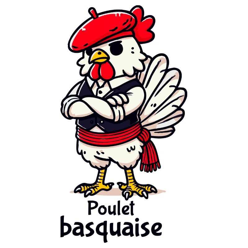 Poulet Basquaise - Dunkler Text