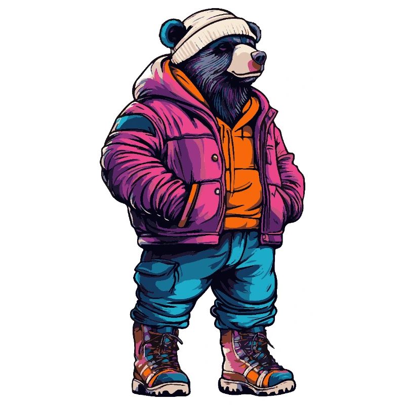 Bear Funny Winter