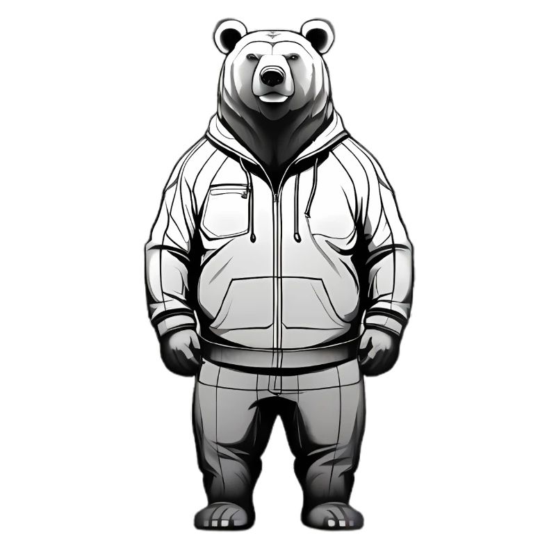 Graphique de sweat à capuche Ours