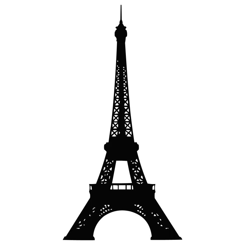 Eiffel Tower Silhouette Night