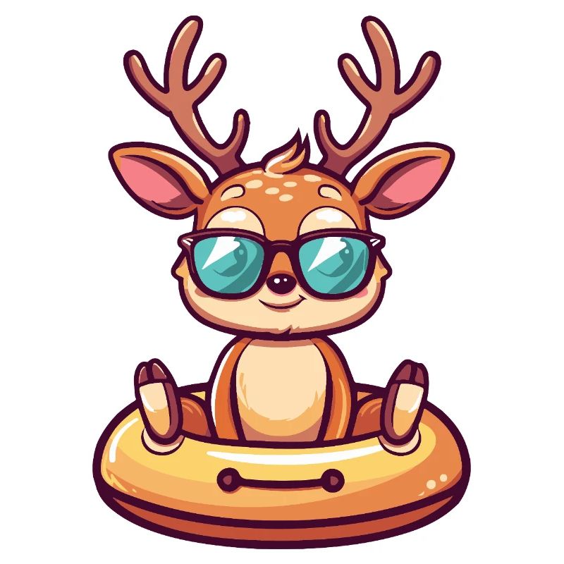Cerf Bande Dessinée Cool