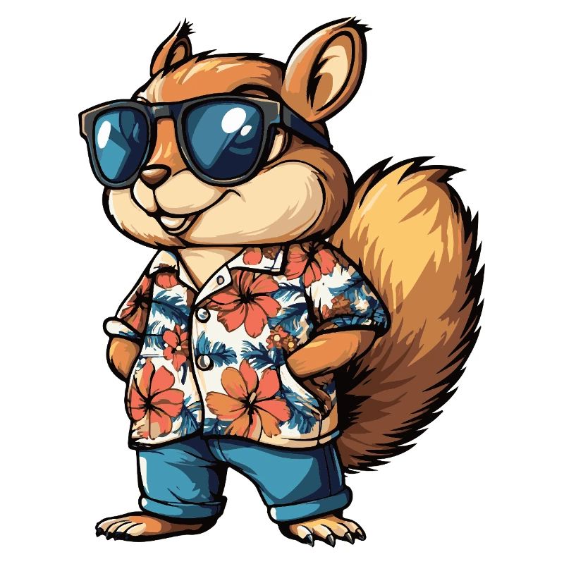 Eichhörnchen Comic Cool Sommer