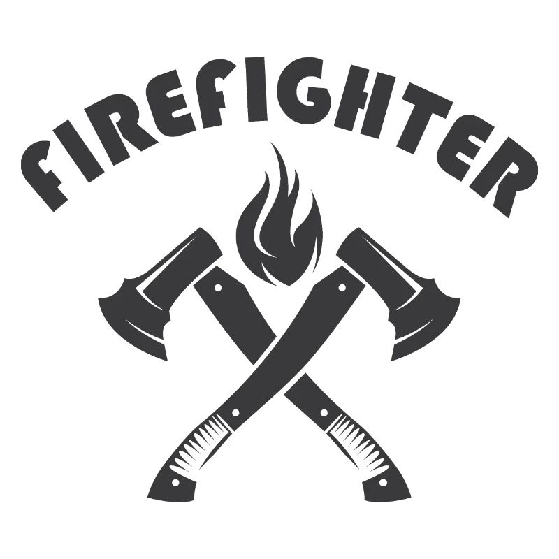 Firefighter Man Axe Symbol Logo icon Graphic
