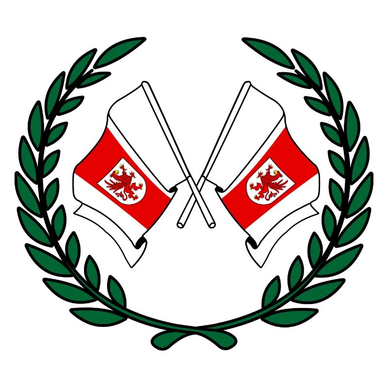 Drapeaux Couronne de laurier de Poméranie occidentale