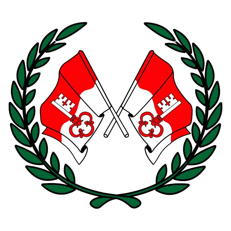 Drapeaux Obwald Suisse couronne de laurier