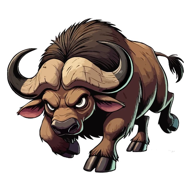 Buffle du Cap féroce