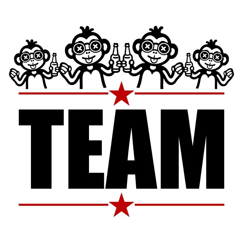 Team Monkey Party Beer Funny