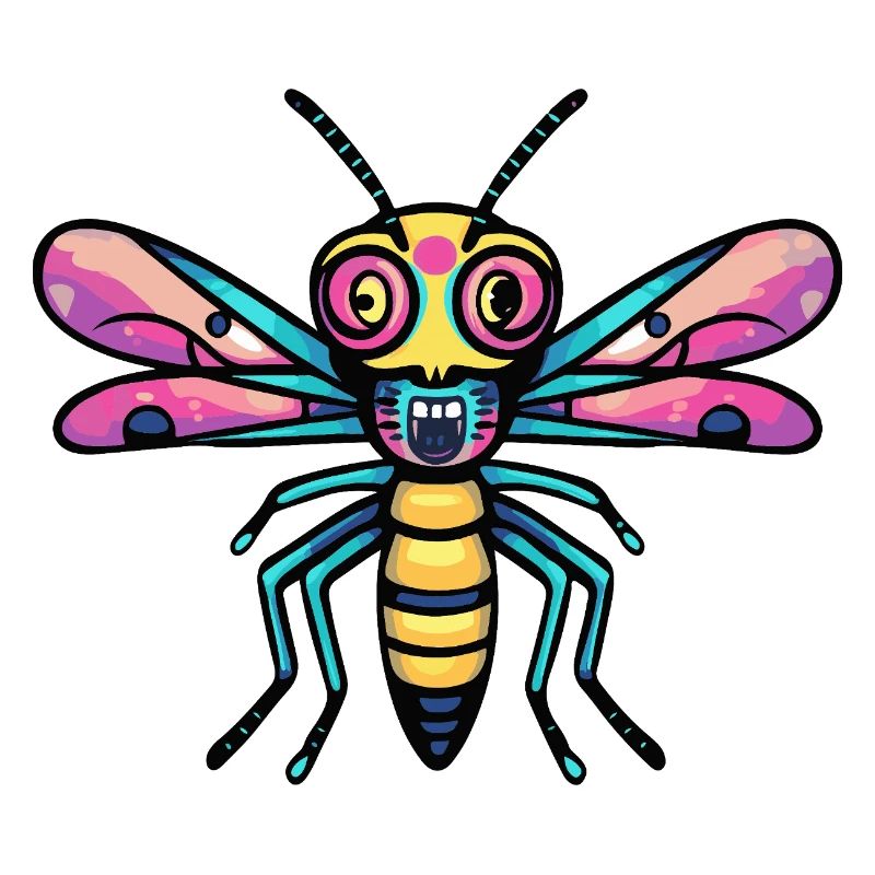Dragonfly Halloween Comic Funny