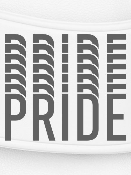 Pride-Monogramm in Grautönen