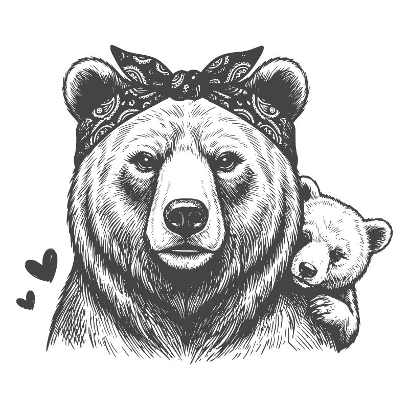 Mama Bär mit Kind