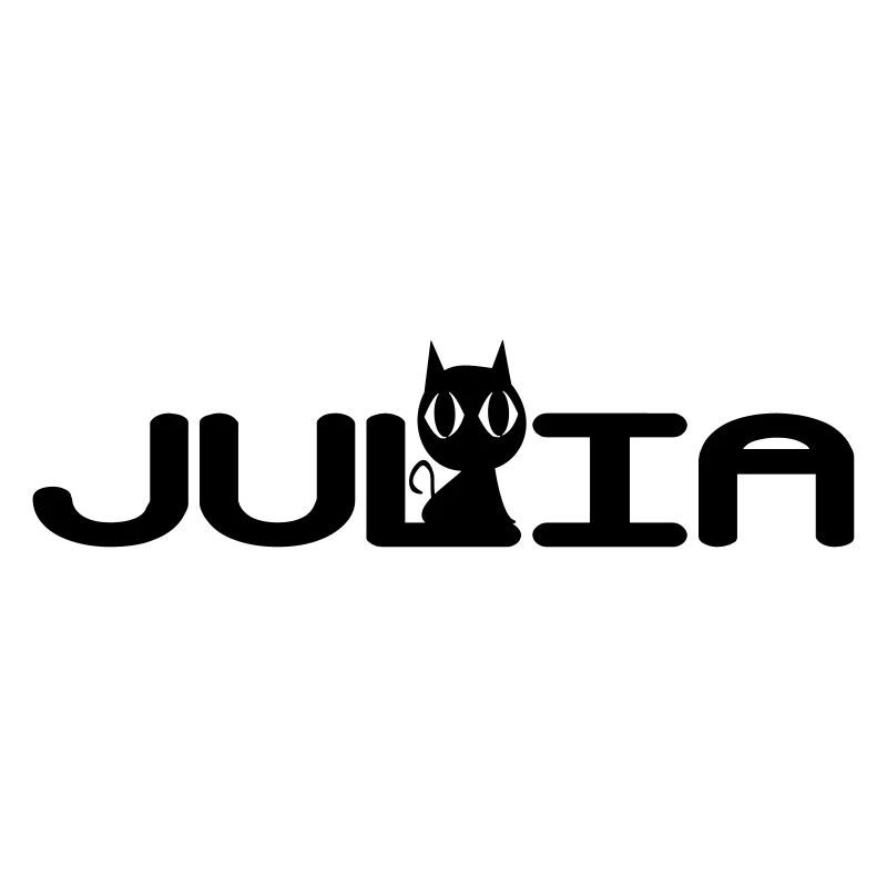 Julia avec un chat noir