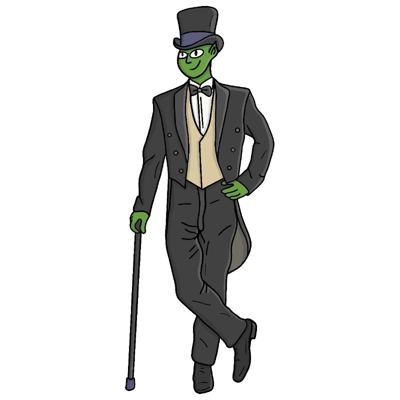 Alien in a suit