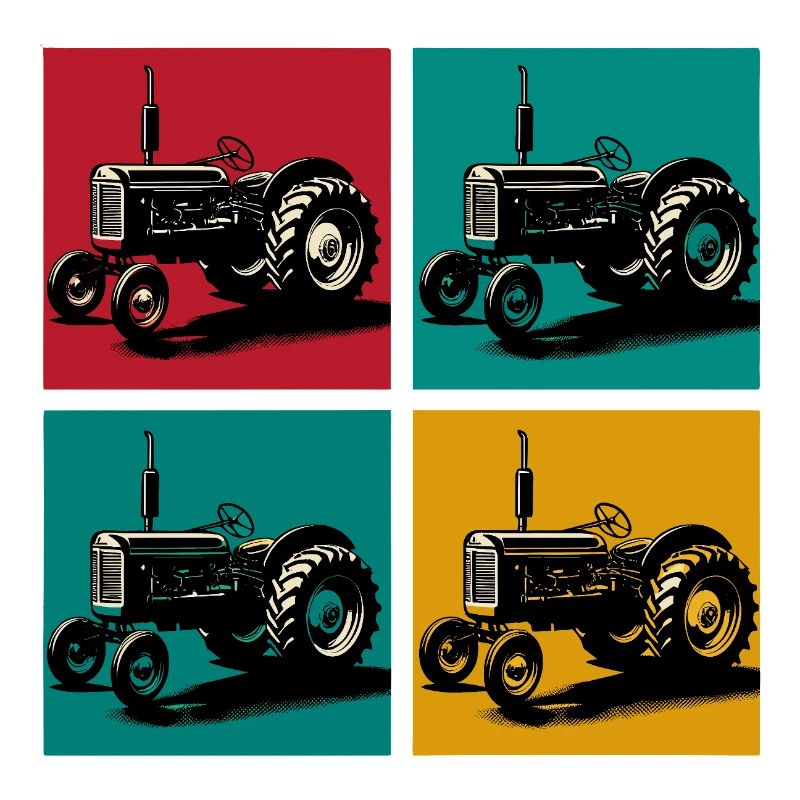 Retro vintage tractor
