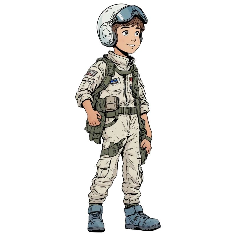 Vintage Comic Fighter Pilot