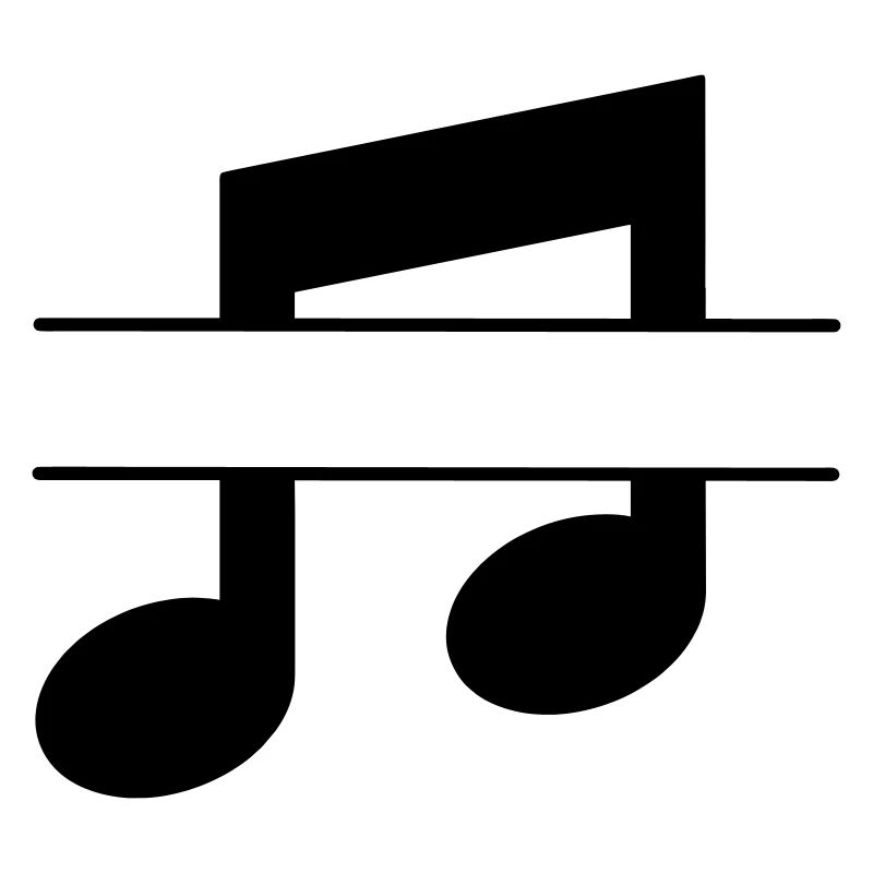 Musical note text banner