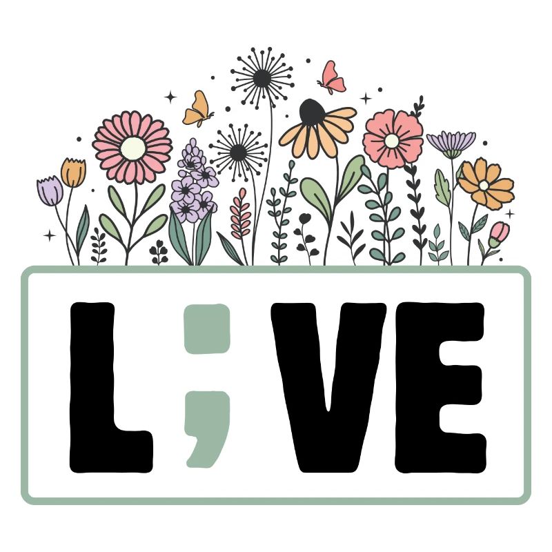 Live Santé Mentale avec Fleurs Colorées