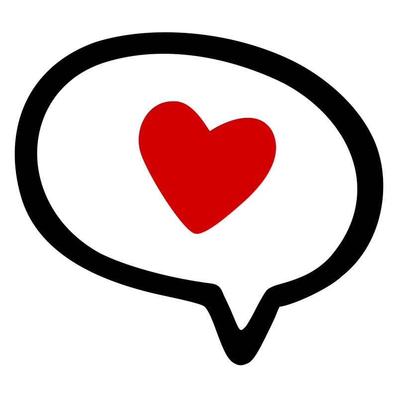 Speech bubble with heart