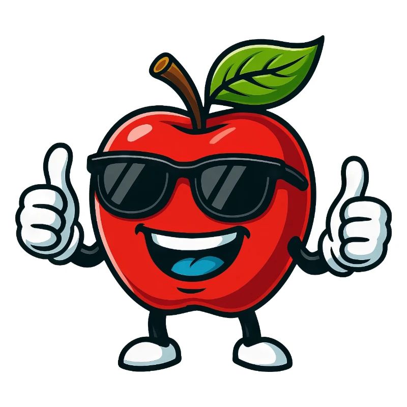 Fruity Red Apple Summer Cool Thumbs Up