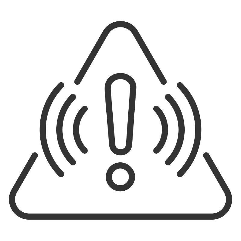 Icône d’alerte d’avertissement – Triangle avec point d’exclamation mar