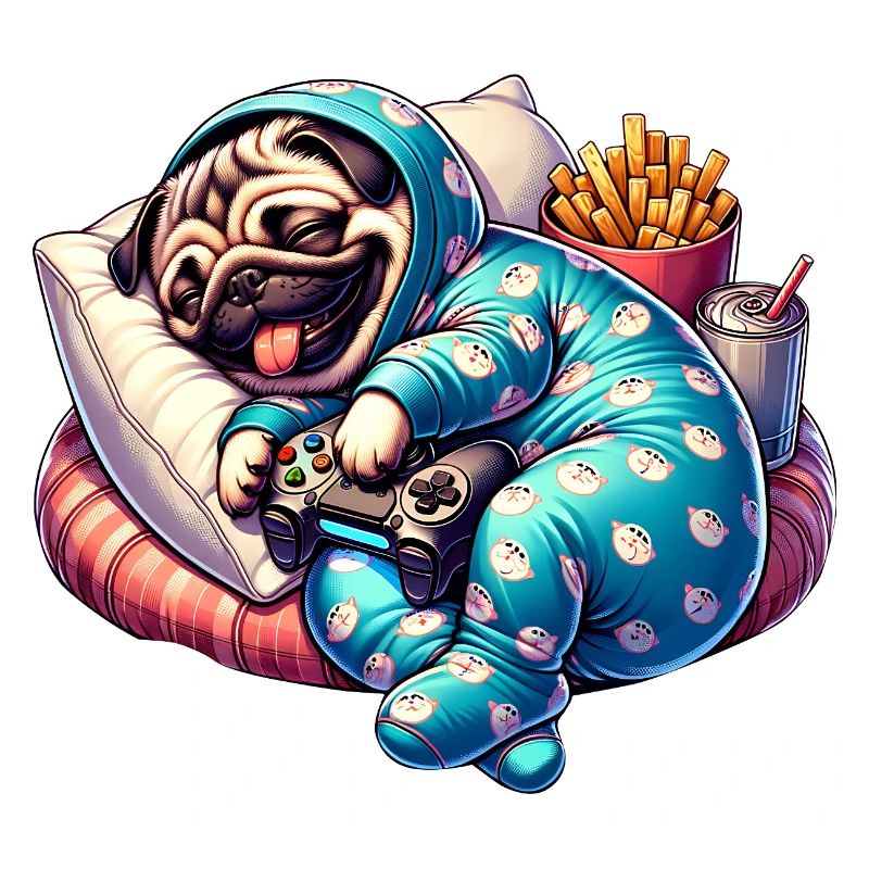 Gaming Mops Couch Abenteuer
