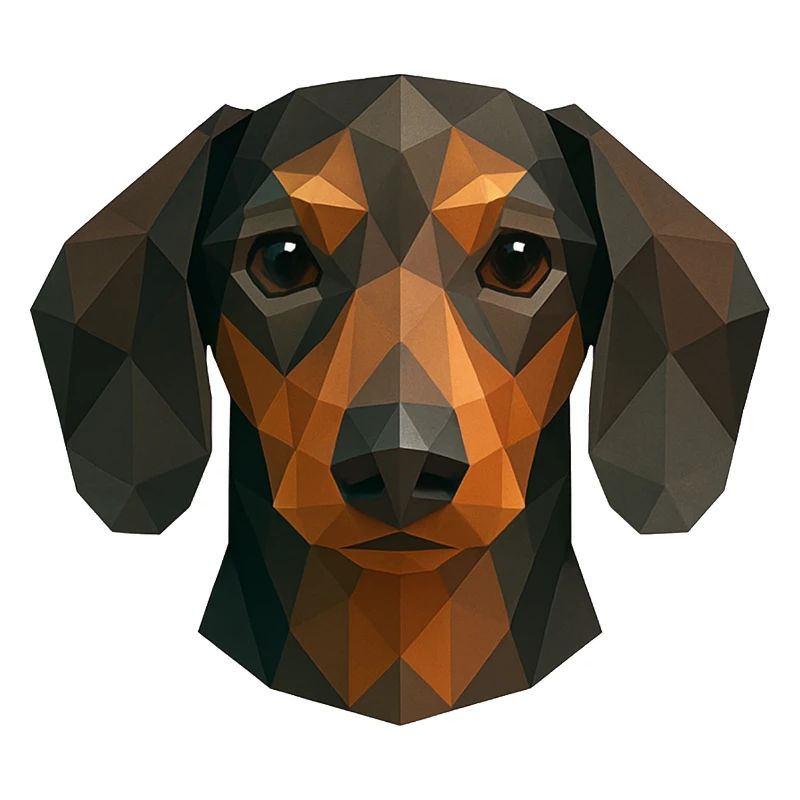 Teckel mignon – Polygon Dog Design