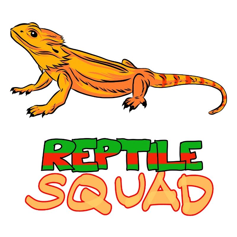 Reptile Squad Bearded Dragon Fun Design