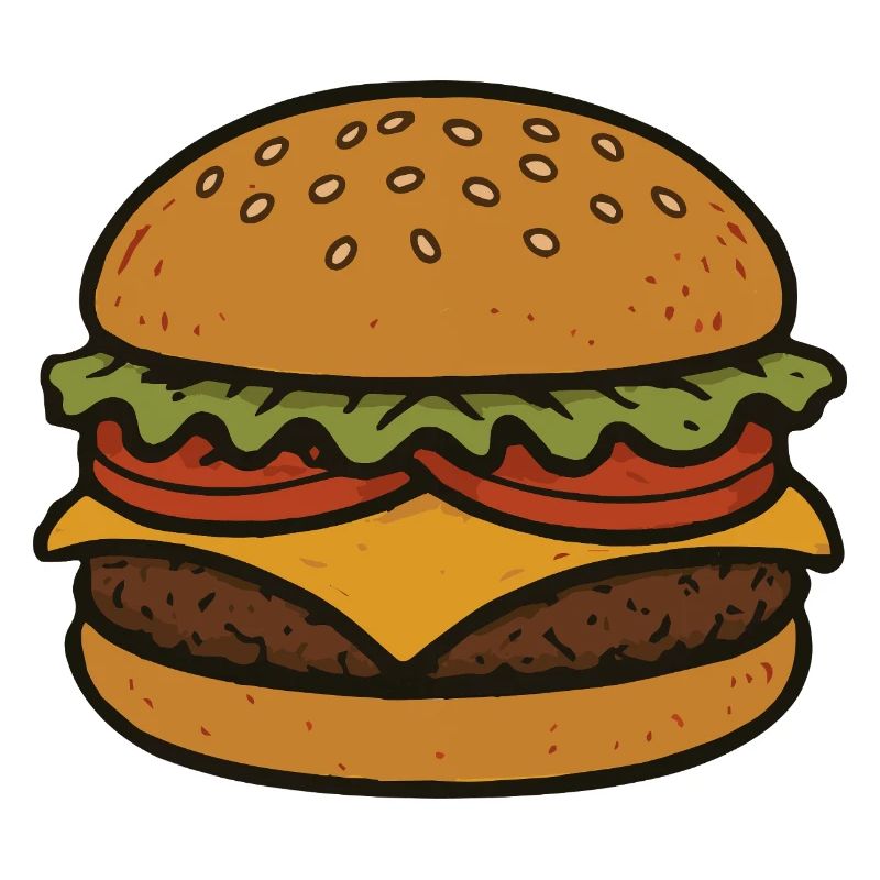 Comical hamburger
