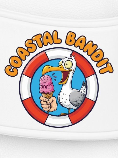 Küstenbandit Möwe Stiehlt Eis