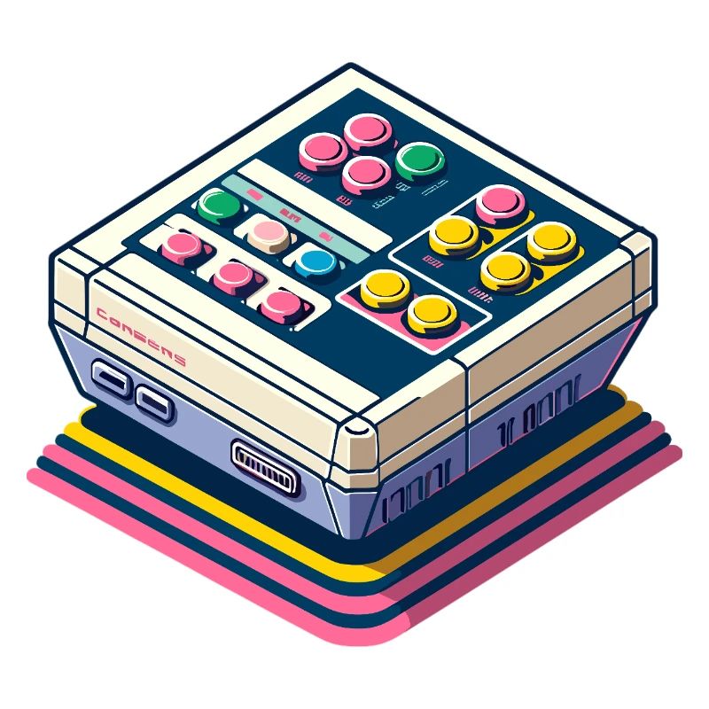 Retro Game Console Pixel Art