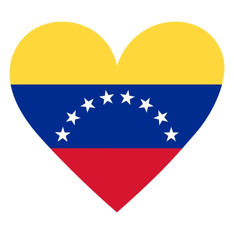 Conception du drapeau du cœur du Venezuela