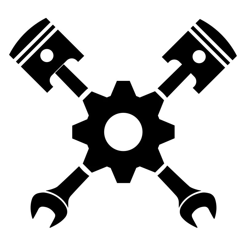 Piston clé croisée avec engrenage