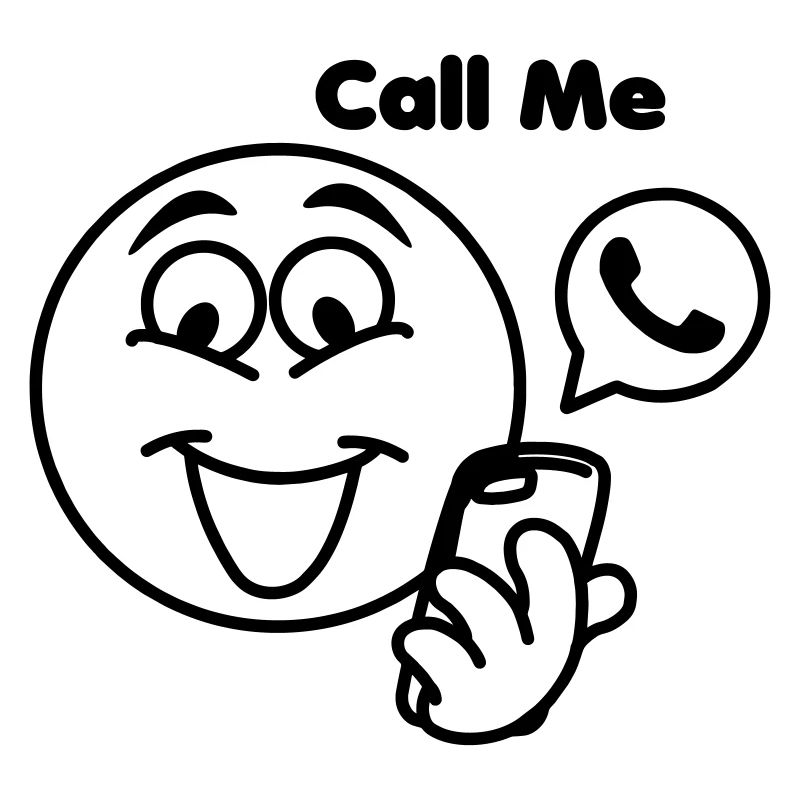 Steckkopf mit Telefon und SMS "Rufen Sie mich an