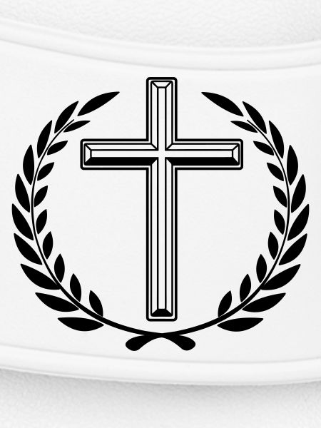 Cross laurel wreath