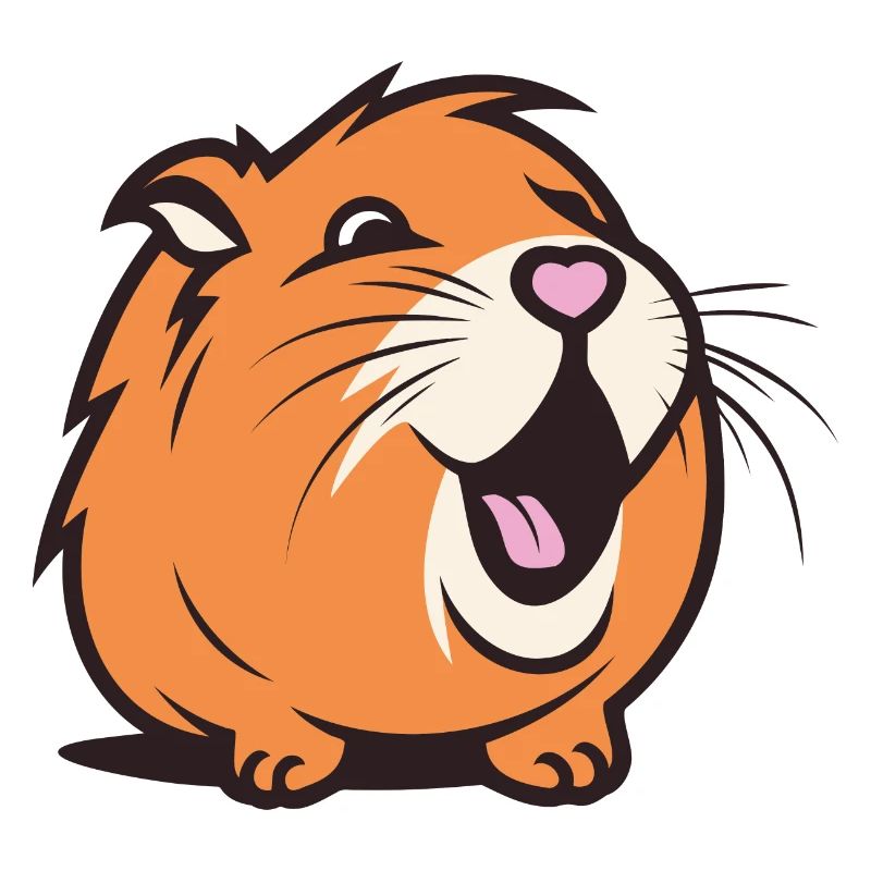 Capybara joyeux / Cobaye / Hamster – Cœur