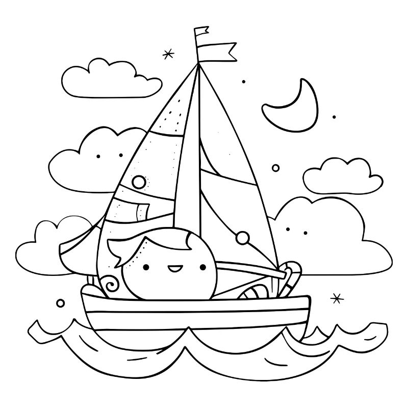 Sailing Cartoon Look