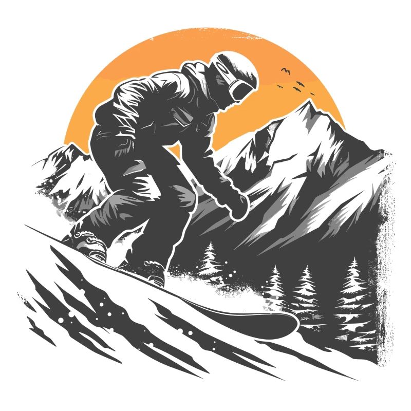 Snowboarder Drawing