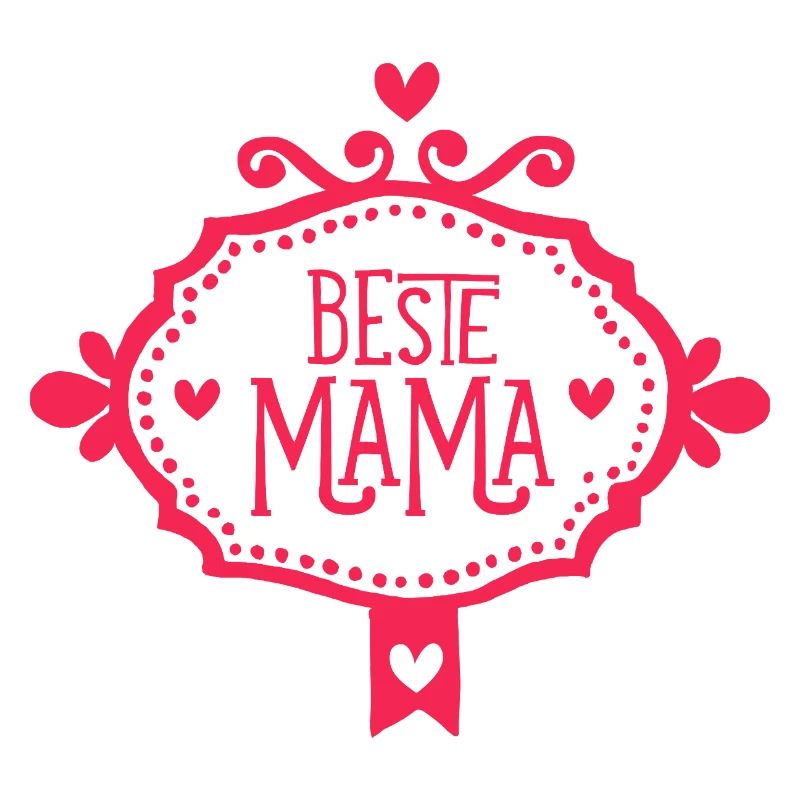 Beste Mama Muttertagsgeschenk Herz rot
