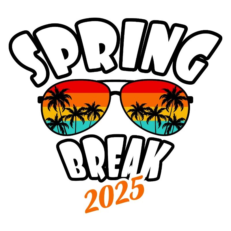 Spring Break 2025 Retro Sunset & Beach