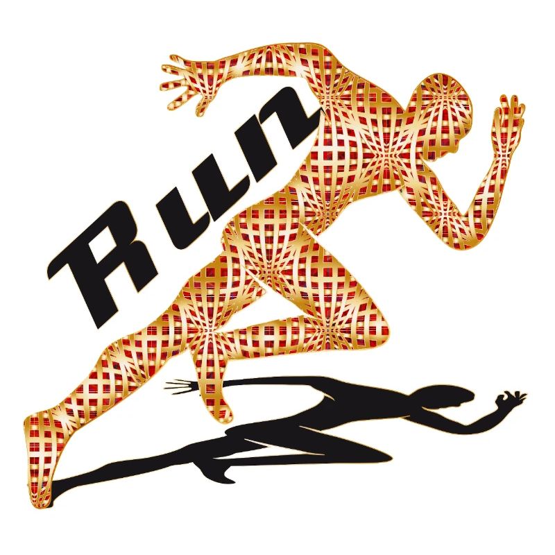 Dynamisches Sprintmotiv im extravaganten Design