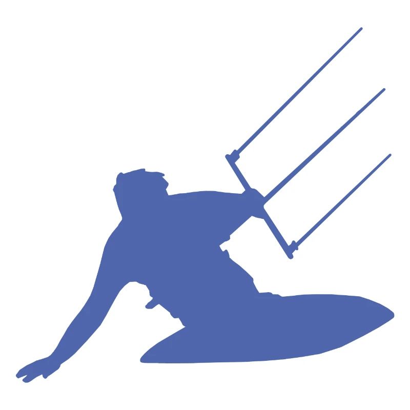 Kitesurfeur silhouette mer vagues aventure