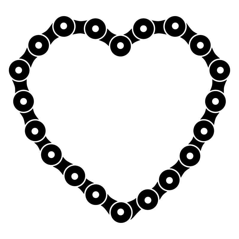 Heart-shaped bicycle chain – Creative design