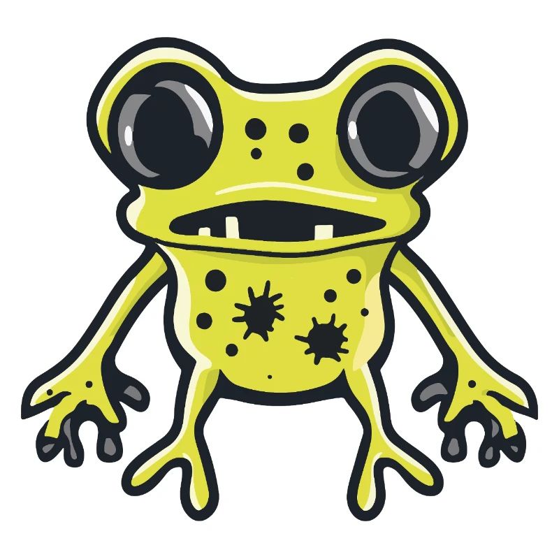 Frosch Halloween Comic Lustig