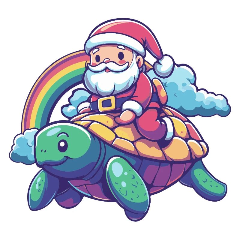 Turtle Santa Claus Christmas