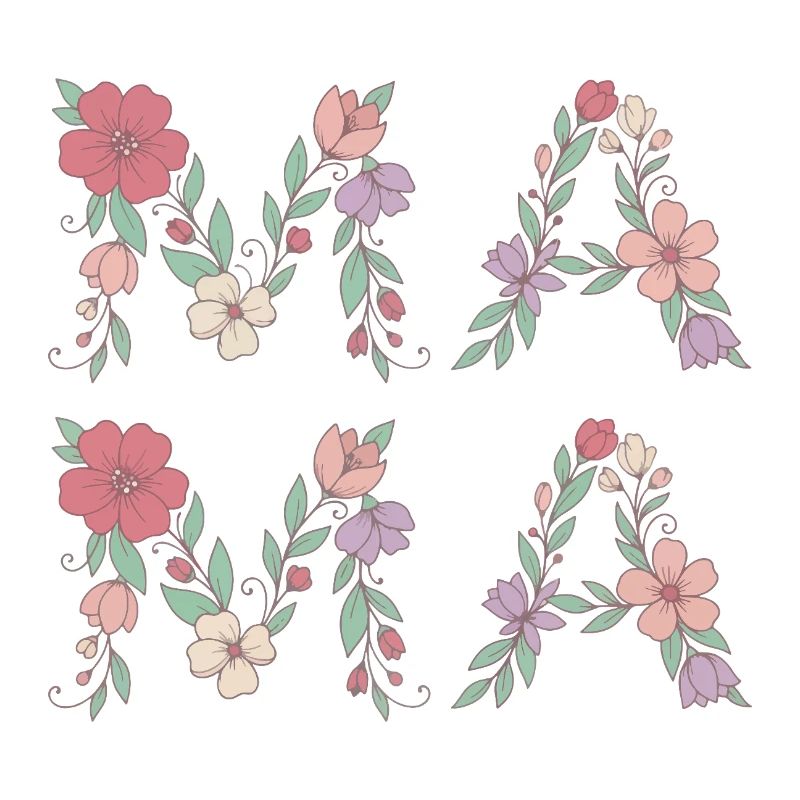 Mama Blumen Floral Schrift Beste Mutter Muttertag