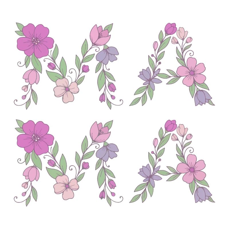 Mama Blumen Floral Schrift Beste Mutter Muttertag